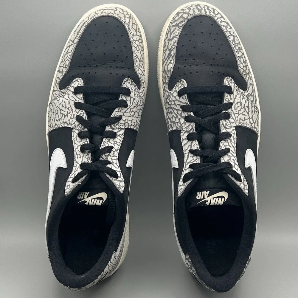 2022 Nike Air Jordan 1 Retro Low OG Black Cement Retro - Men's Size 14 USED